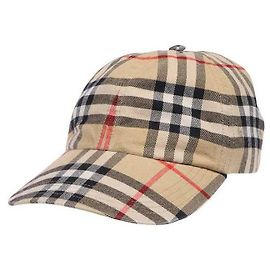 Burberry Boné de beisebol de algodão xadrez Multicor