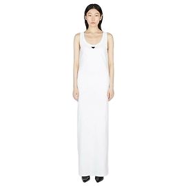 Prada Robe Longue Logo Triangle Multicolore