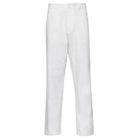 Prada Pantalones Rectos con Logo Triángulo Multicolor