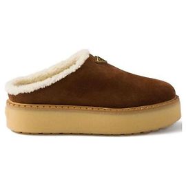 Prada Chaussons en daim JFT Marron