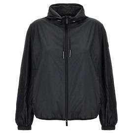 Moncler Rompevento con cappuccio Nero