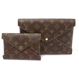 Louis Vuitton Monogram Canvas Pochette Kirigami Pouch Clutch Marron