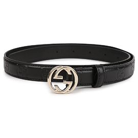 Gucci Cinto com fivela entrelaçada Preto