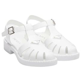 Prada Sandales de pêcheur en cuir brossé Multicolore