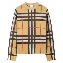 Burberry Karierter technischer Baumwollpullover Mehrfarben