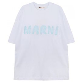 Marni Camiseta de algodão com logo Multicor
