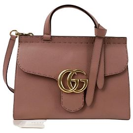 Gucci Borsa a Spalla GG Marmont Small Tote Rosa
