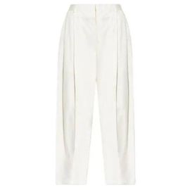 Bottega Veneta Pantalones tapered de sarga de algodón ligero Multicolor