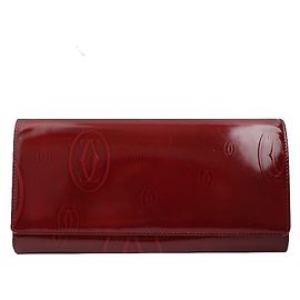 Cartier Red Happy Long Wallet Red