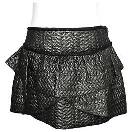 Saia mini metálica cinza carvão Isabel Marant Marrom