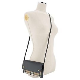 Burberry Bolsa transversal LS COMPARTIMENTO PARA TELEFONE ARQUIVO BEGE Preto