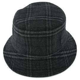 Burberry Chapéu bucket de lã e caxemira cinza carvão Marrom