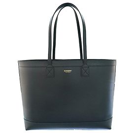 Burberry Borsa a spalla media London in pelle nera Nero