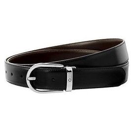 Montblanc Cintura da Uomo in Pelle: stampata Nero