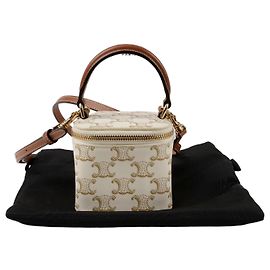Céline Mini sac à main Vanity Case Blanc
