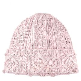 Chanel Gorro de cashmere Rosa