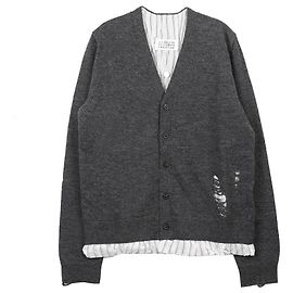 Maison Martin Margiela Herren V-Ausschnitt Cardigan Braun