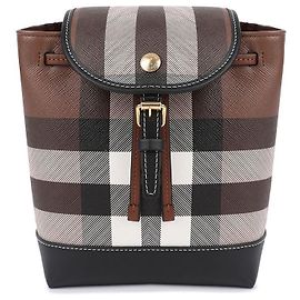 Burberry Check Micro Women Backpack Brown