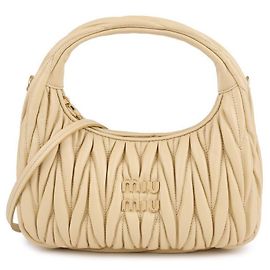 Miu Miu Hobo Bag in Napa Leather Green