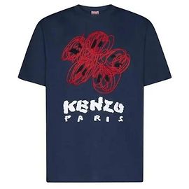 Kenzo Camiseta Clásica Varsity Drawing Multicolor