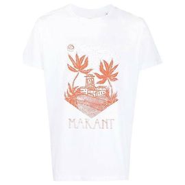 Isabel Marant Camiseta de manga curta com logo Multicor