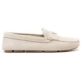Prada Mocassini in suede con logo a triangolo Multicolore
