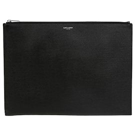 Saint Laurent Grande pochette classique Argenté