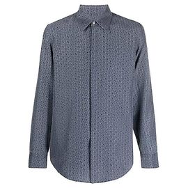 Fendi Camisa de seda con Karligrafía Multicolor