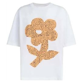 Marni T-shirt en coton à fleurs Multicolore