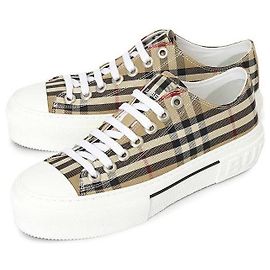 Burberry Tênis de algodão xadrez vintage Multicor