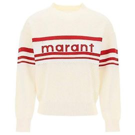 Isabel Marant Logo-Pullover Weiß