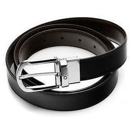 Montblanc Cinturón para hombre reversible a medida Negro