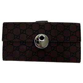 Gucci Ophidia Deep Brown Long Wallet Brown