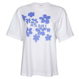 Marni Camiseta de algodón con estampado de jardín Blanco
