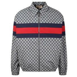 Gucci Chaqueta de algodón con estampado GG ZAPEV Multicolor