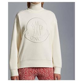 Moncler Sweatshirt avec logo brodé Multicolore