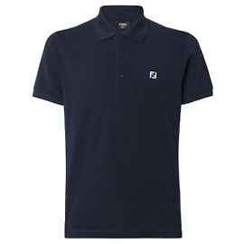 Fendi Polo aus Metall-Piqué Mehrfarben