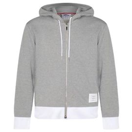Thom Browne Klassische Jersey-Zip-Hoodie Braun