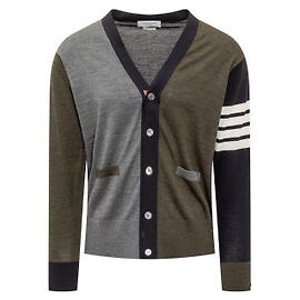 Thom Browne Feiner Merinowoll-Cardigan Braun