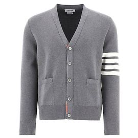 Thom Browne Streifen Milano Strickjacke Braun