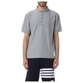 Thom Browne Gestreiftes Polohemd Braun