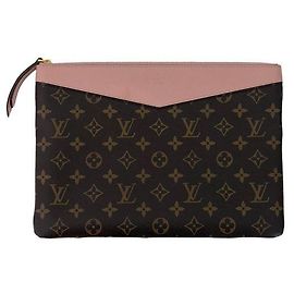 Louis Vuitton Monedero Monogram Daily Clutch Rosa Pink Castaño
