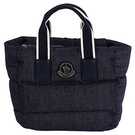 Mini borsa tote con logo patch Moncler Blu