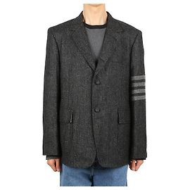 Thom Browne Diagonal Breast Wool Jacket Brown