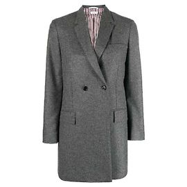 Thom Browne Double Breasted Long Blazer Brown