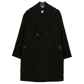 Burberry Black Wool Oversized Coat Black