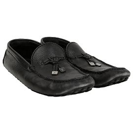 Louis Vuitton Sapatos de condução com logo de tamanho Preto