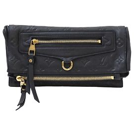 Louis Vuitton Clutch Pieghevole Petite Malle Monogram Empreinte Nero