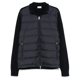 Moncler Cardigã com zíper em algodão acolchoado Multicor