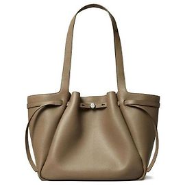Tory Burch ROMY Tote Bag Brown Leather Brown